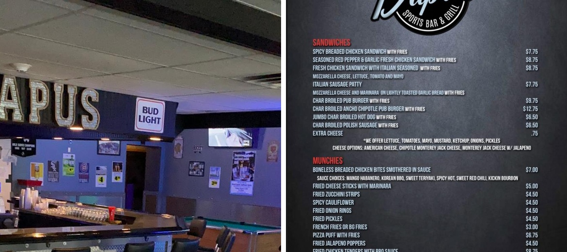 BR SPORTS BAR & GRILL Menu